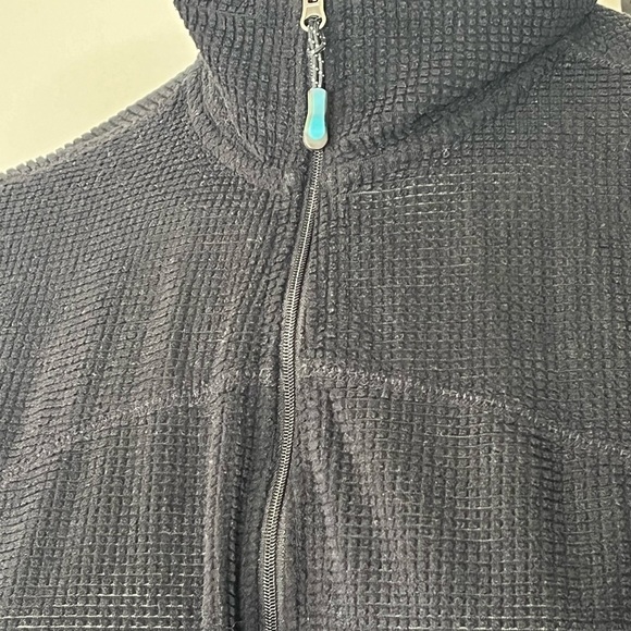 Tangerine 1/4 Zip Textured Black Squares Pullover Jacket Sz Large - Picture 2 of 6